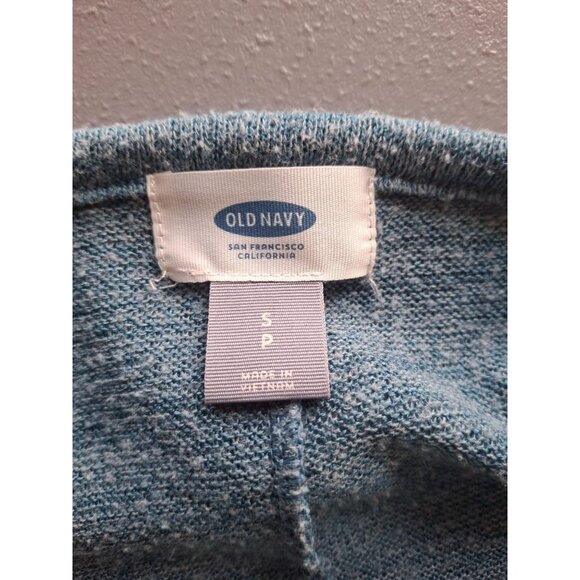 Old Navy Women Pullover Sweater S Scoop Neck Blue Knit Soft Lagenlook Preppy - Picture 4 of 7